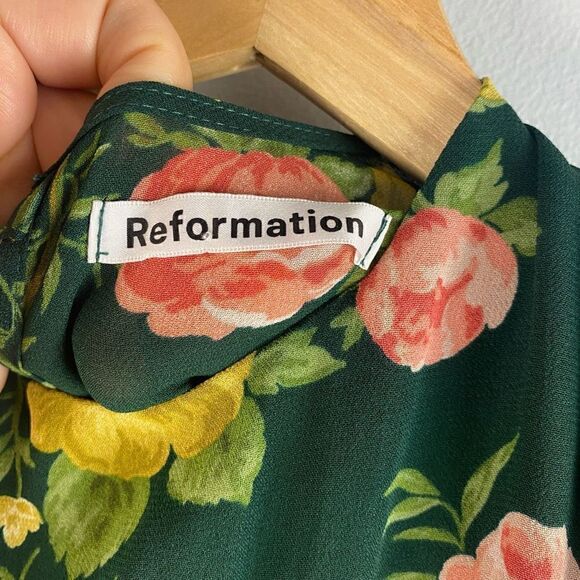 Reformation Bard Floral Mini Dress Size 4 - Picture 4 of 9